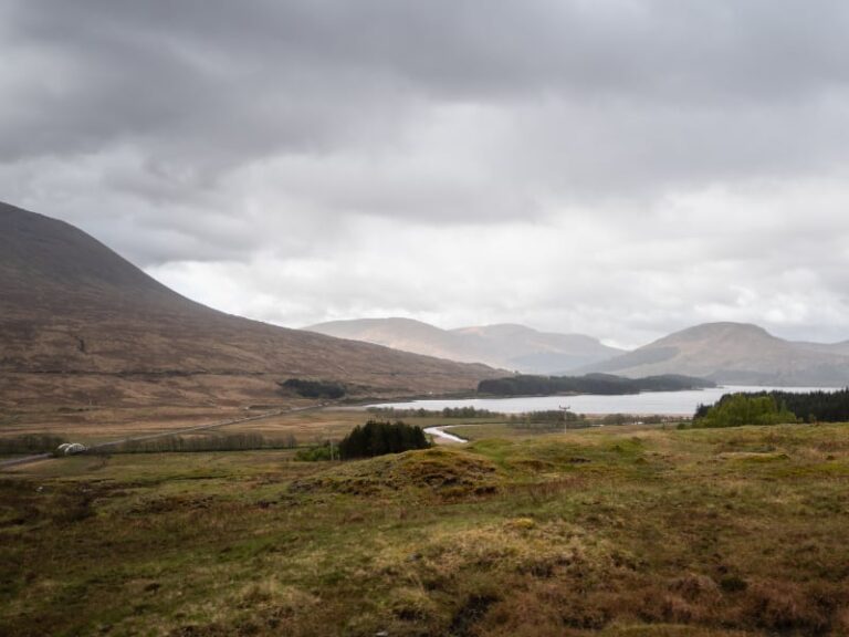 Loch, sky and mountains in Scotland
