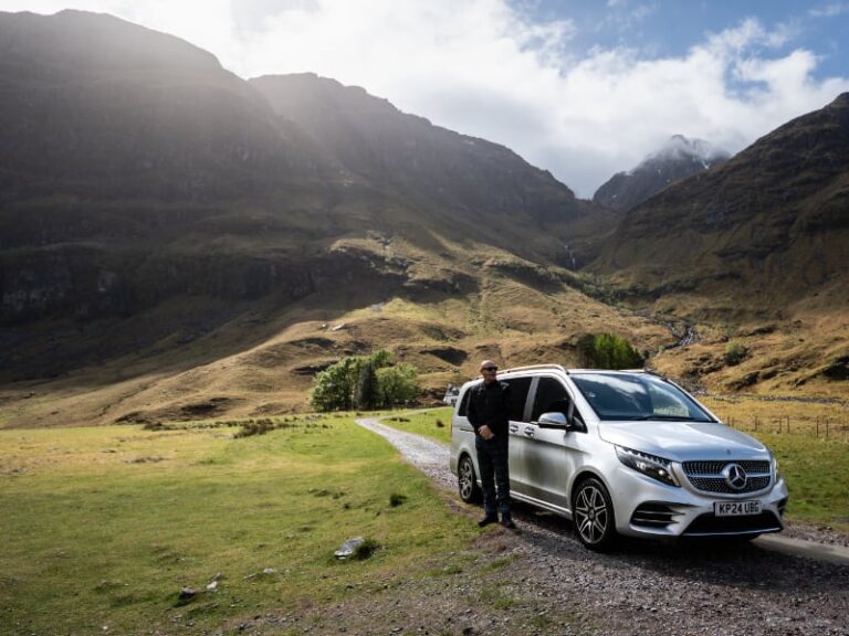 Scottish touring landscape with Mercedes V Class