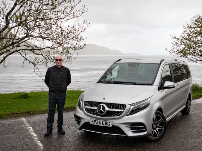Private tour vehicle in the Scottish Highlands with driver